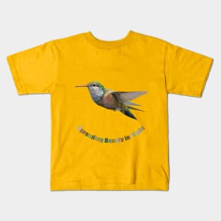 Spreading Beaty in Flight, Hummingbird Kids T-Shirt